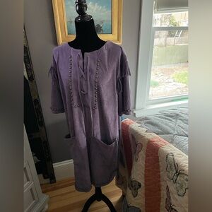 Double D Ranchwear Faux-Suede Fringed dress NWT Sz L